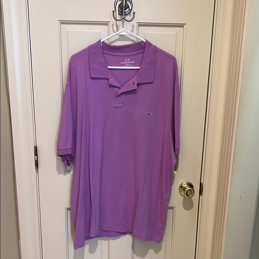 Vineyard Vines Purple Polo Shirt Soft Knit Casual